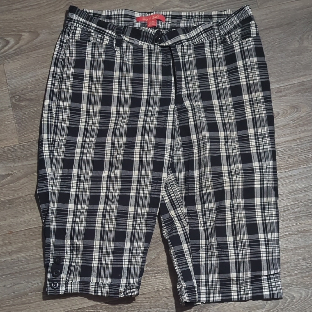 ❤️5/$25 Zoey And Beth Black and White Plaid Shorts